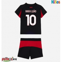 Camiseta AC Milan Rafael Leao #10 Primera Equipación para niños 2025-26 manga corta (+ pantalones cortos)